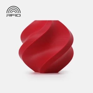 Filamento PLA Basic Maroon Red Bambu Lab 1kg. Produto disponível com ou sem bobina reutilizável, compatível com sistemas AMS para impressoras 3D.